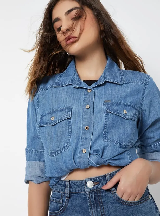 Women Regular Fit Denim Shirt